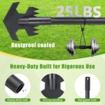 Garden Tool,2 in 1 Heady Duty Sharp Garden Weeding with Arrow Shaped End，45 inch Long Handle, Hand Weed Rake and Action for Gardening Weed Removal Tool - Image 5