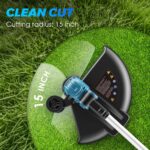 Electric String Trimmer & Leaf Blower Combo Kit for Makita 18V Battery (NOT Included), 15" Cordless Weed Wacker, 40000RPM 475MPH Handheld Mini Jet Dry Blower for Lawn Care, Patio Cleaning - Image 3