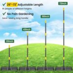 Lawn Leveling Rake with 30"x10" Foldable Curved Ground Plate, Heavy Duty 72" Long Handle Lawn Leveler Tool for Leveling Compost Soil Dirt Sand Grass Peat Moss - Image 5