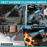 Cordless Mini Jet Dry Blower for Makita 18V Battery(NOT Included), Brushless Leaf Blowers 40000 RPM 475 MPH, Handheld Turbofan Air Blower w/Extended Nozzle for Lawn Care, Patio Cleaning, Dust - Image 7