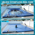 1/3HP Automatic Pool Cover Water Pump, 3035GPH Submersible Sump Pump w/Filter Net, 25ft Power Cord & Check Valve, Water Removal for Swimming Pool, Hot Tubs, Rooftops, Water Beds - Image 8