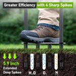 Knee-Friendly Manual Lawn Aerator Tool, 42.6-45 Inch Adjustable Height Core Aerator for Grass, Pre-Assembled Yard Aeration Tool with 4 Hollow Tines for Lawn Care and Compacted Soil - Image 5