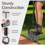 Edger Lawn Tool, 41-inch Long Handle Manual Lawn Edgers with T-Grip, Sharp V Shaped Half Moon Hand Lawn Edging Tool for Effortless Landscaping Sidewalk Yard Garden Flower Bed Border Cable Burying - Image 4