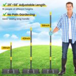 Lawn Leveling Rake with 17"x10" Curved Ground Plate, Heavy Duty Long Handle Lawn Leveler Tool for Leveling Compost Soil Dirt Sand Grass Peat Moss 58 Inch - Image 4