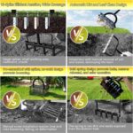Lawn Aerator Tool with 16 Steel Spikes, Grass Aerator Lawn Tools with Spring-Loaded Design & Adjustable T-Handle, Pre-Assembled Hand Aerator Lawn Tool for Lawn, Courtyard and Garden - Image 8