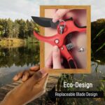 DUROX - Ratchet Pruning Shears, Garden Shears with 3x Cutting Power. Effort-Saving Heavy-Duty Anvil Pruners. Replaceable Blade Cutting Blade Design. Ideal Secateurs for Precise Trimming, Model DGR-01 - Image 6