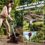 Cordless 2-in-1 Tiller Cultivator & Weed Wacker Compatible with Makita 18V Battery(Tool Only), 500RPM Electric Garden Tiller String Trimmer, 9" Tilling Width 9.4" Depth for Garden Lawn Cultivation - Image 8