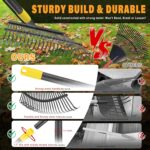 Leaf Rake 25 Steel Tines 6FT - Image 3