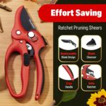 DUROX - Ratchet Pruning Shears, Garden Shears with 3x Cutting Power. Effort-Saving Heavy-Duty Anvil Pruners. Replaceable Blade Cutting Blade Design. Ideal Secateurs for Precise Trimming, Model DGR-01 - Image 2